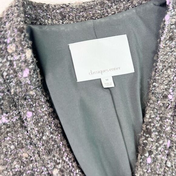 Classiques Entier Jacket Wool Alpaca Blazer Womens Medium Boucle Tweed Preppy - Picture 5 of 11